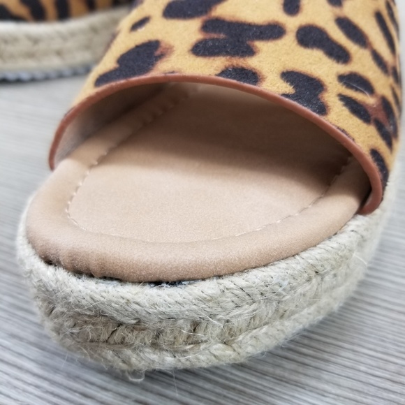 Leopard Espadrille Platform Comfort Sandal - Picture 8 of 8
